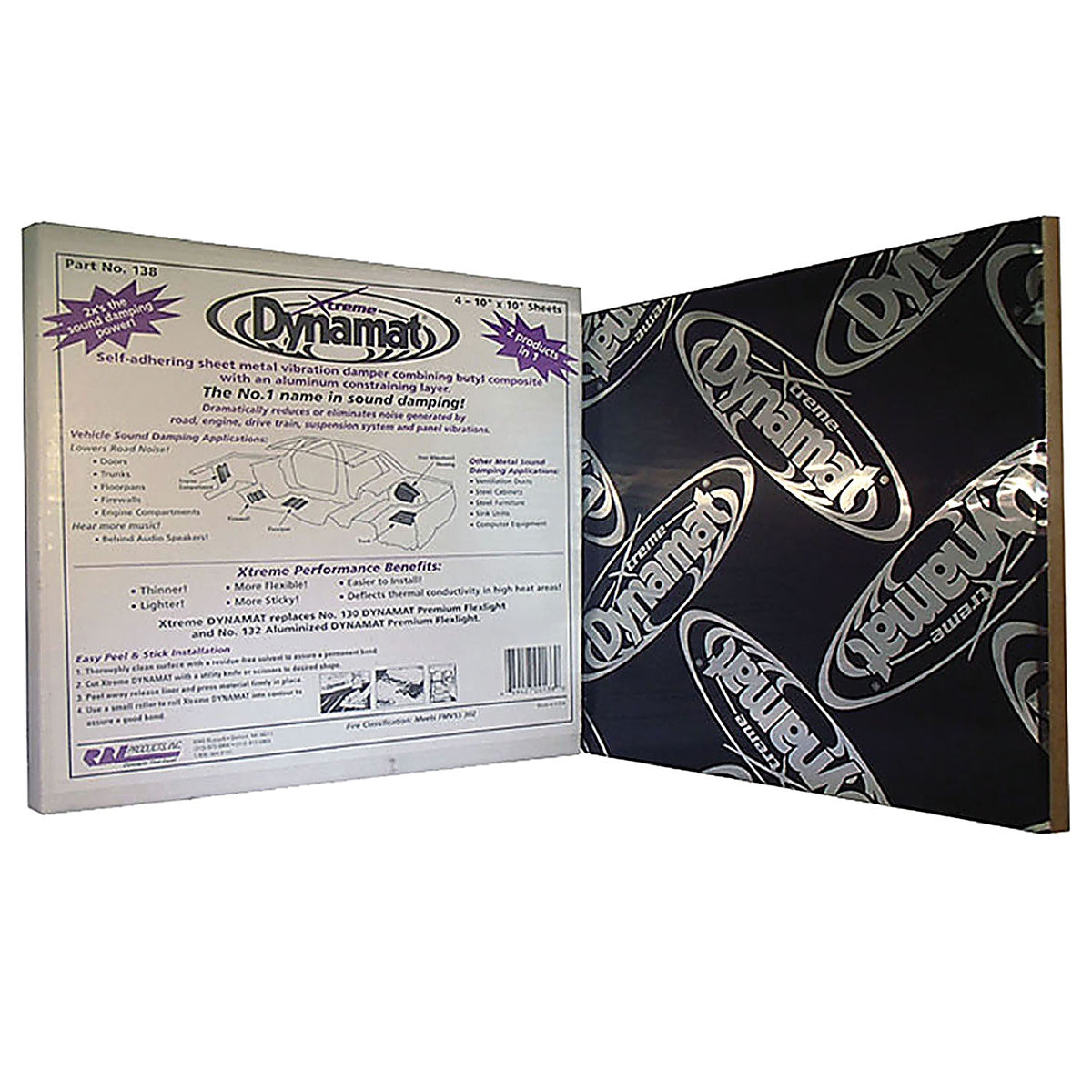 RBL Products 138 Dynamat 10" x 10" PAD (4)