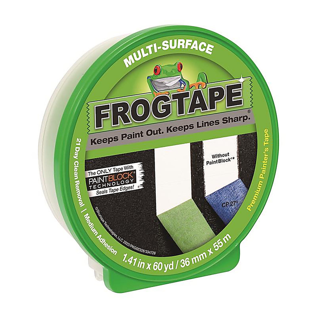 Frogtape 1358465 1.41 in. W x 60 yd. L Green Medium Strength Painter's Tape 1/Pack