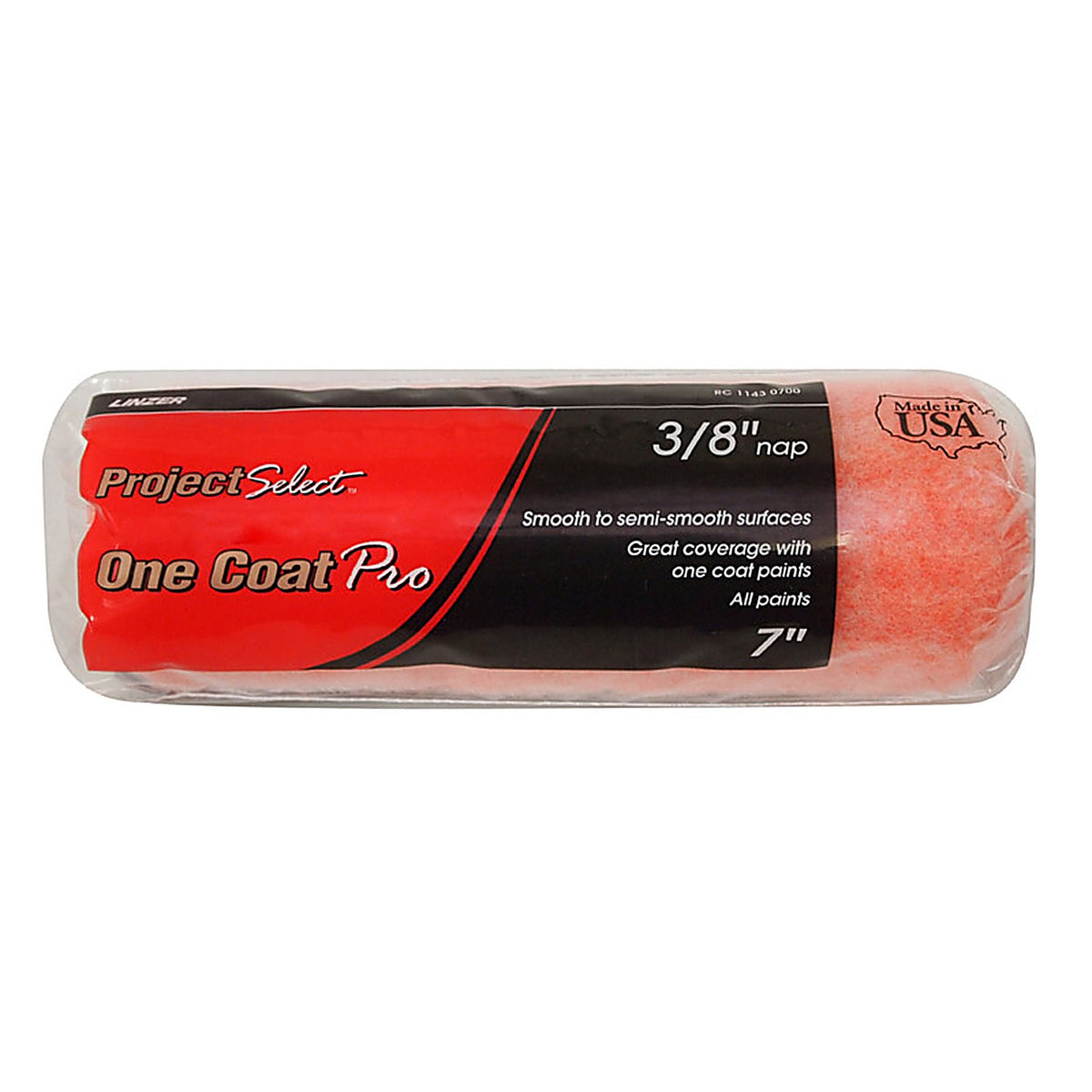 Linzer RC 1143 0700 Rol-Rite Polyester 7 in. W x 3/8 in. Regular Paint Roller Cover 1/Pack