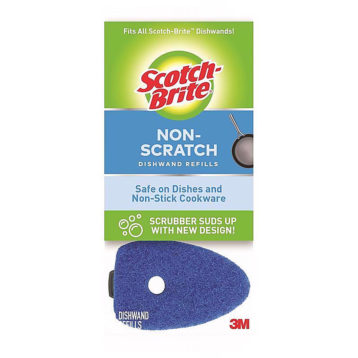3M 483-7-RSC Scotch-Brite Heavy Duty Dishwand Scrubber Refill For Kitchen 2/Pack