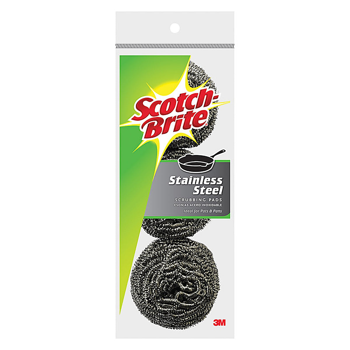 3M 214C Scotch-Brite Heavy Duty Scrubbing Pads For Pots and Pans 3/Pack