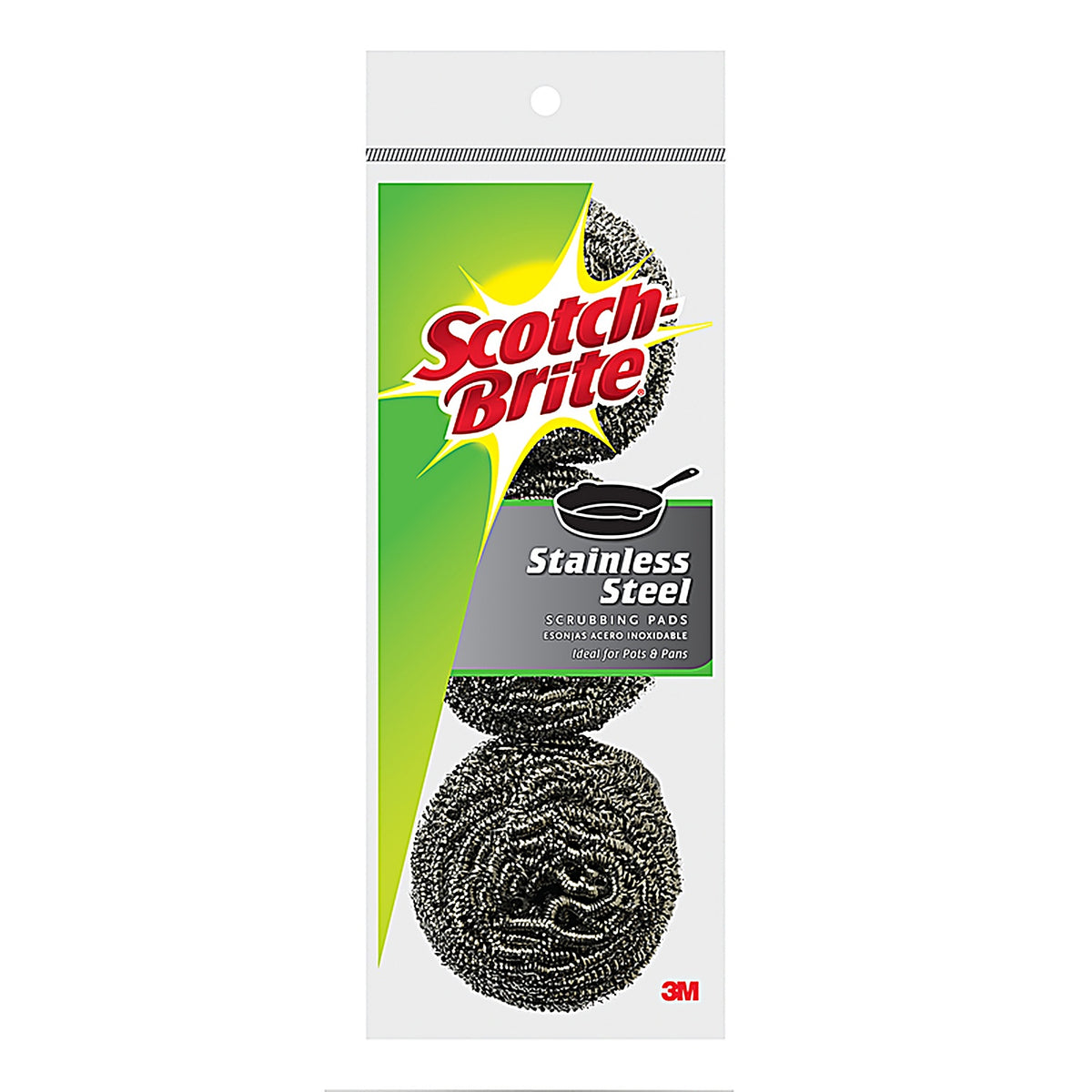 3M 214C Scotch-Brite Heavy Duty Scrubbing Pads For Pots and Pans 3/Pack