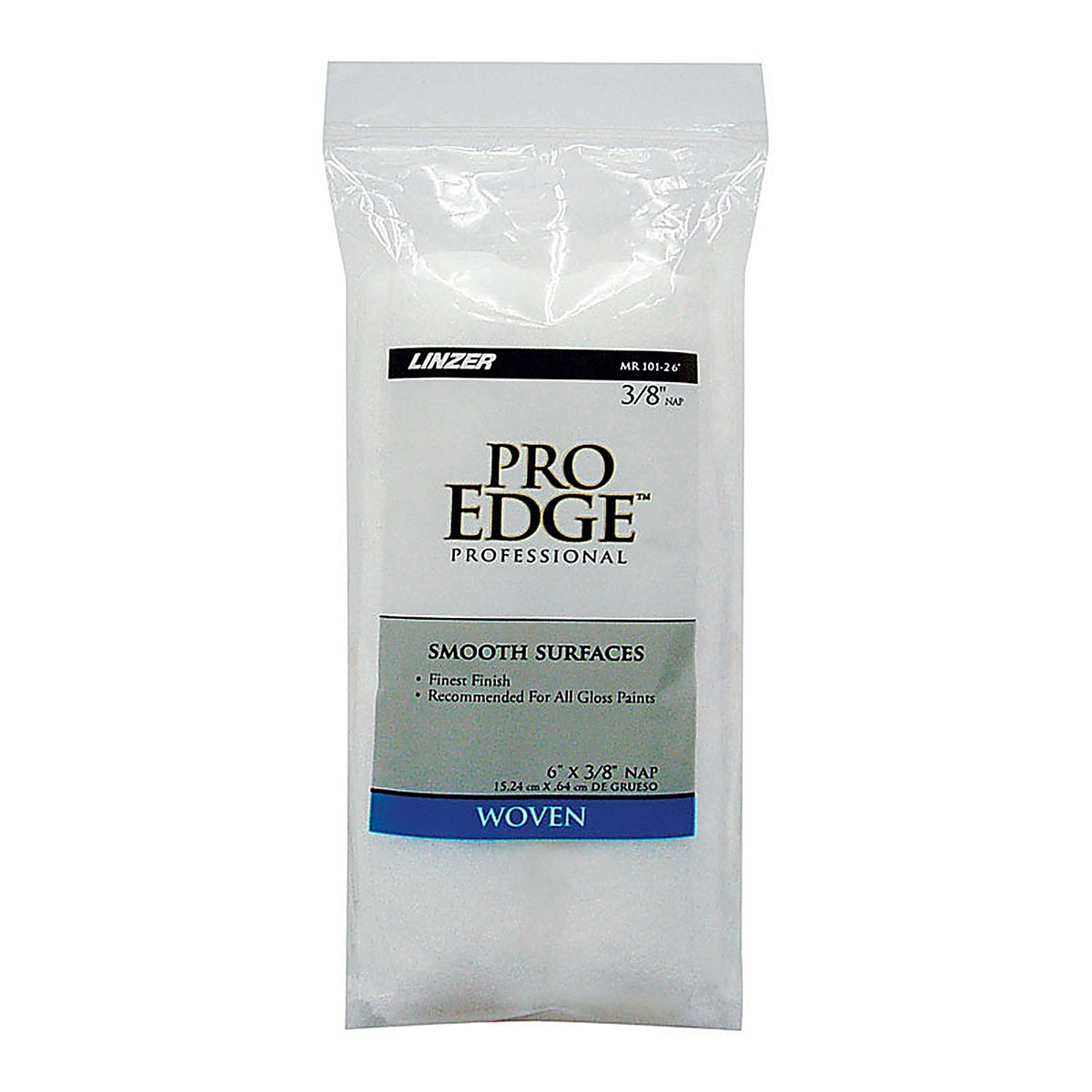 Linzer MR101-2 0600 Pro Edge Woven 6 in. W x 3/8 in. Mini Paint Roller Cover 2/Pack