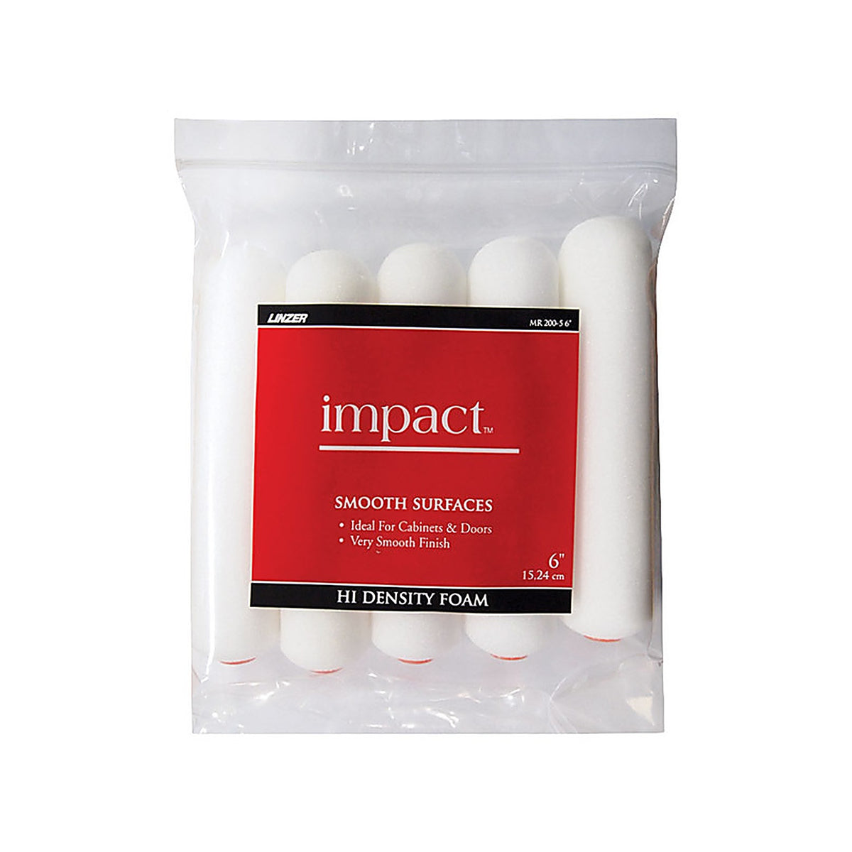 Linzer MR200-5-6 Impact Foam 6 in. W Mini Paint Roller Cover 5/Pack