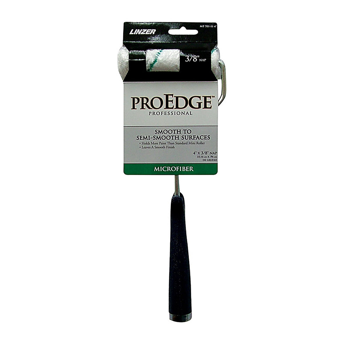 Linzer MT701-11 4 Pro Edge 4 in. W Mini Paint Roller Frame and Cover Threaded End