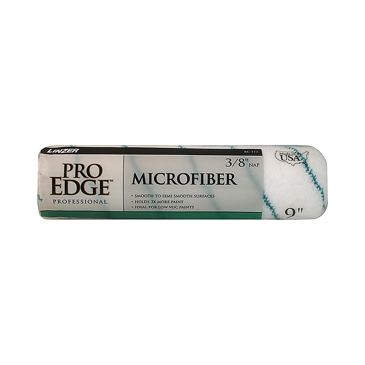 Linzer RC173-9 Pro Edge Microfiber 9 in. W x 3/8 in. Regular Paint Roller Cover 1/Pack