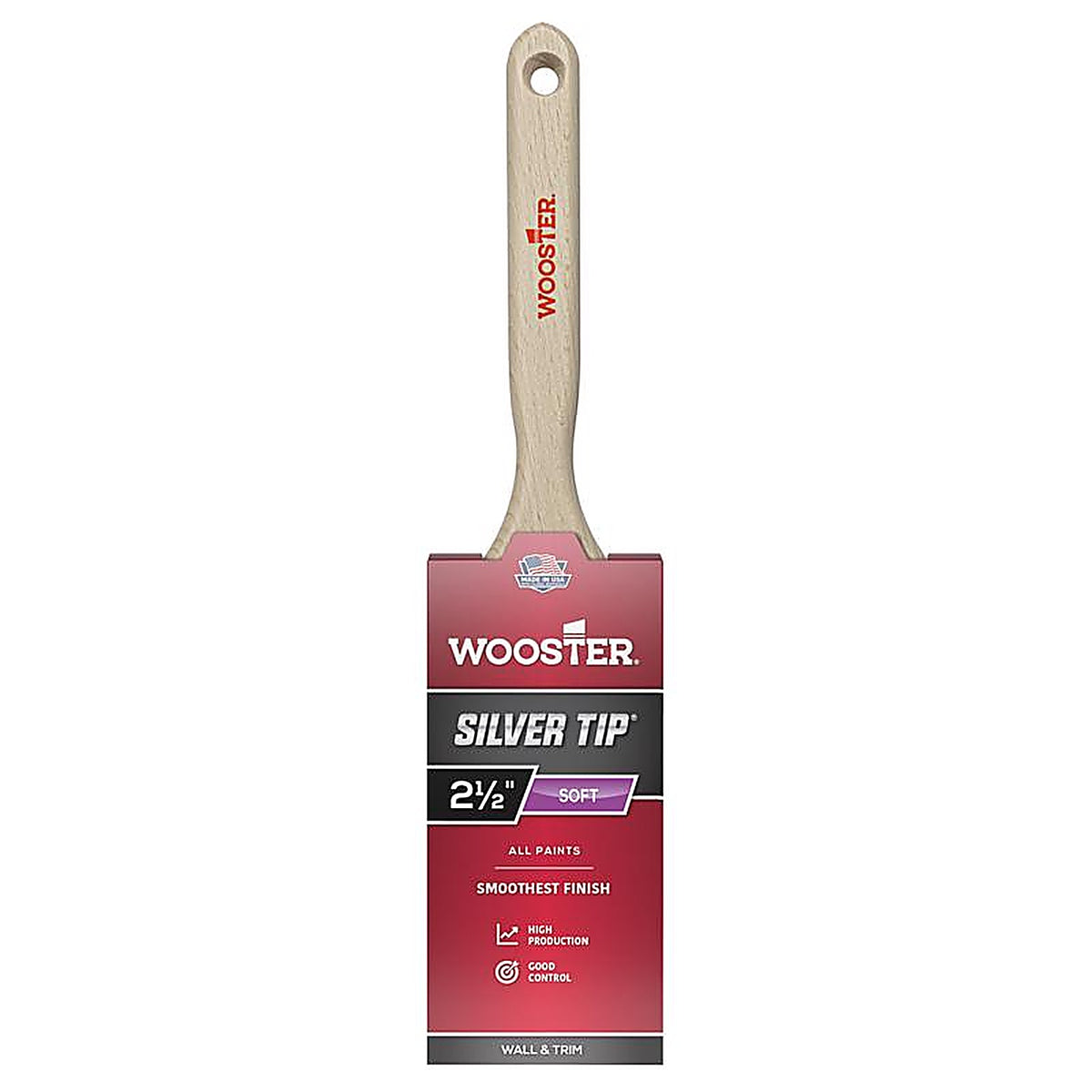 Wooster 5220-2 1/2 Silver Tip 2 1/2 in. W Flat Paint Brush