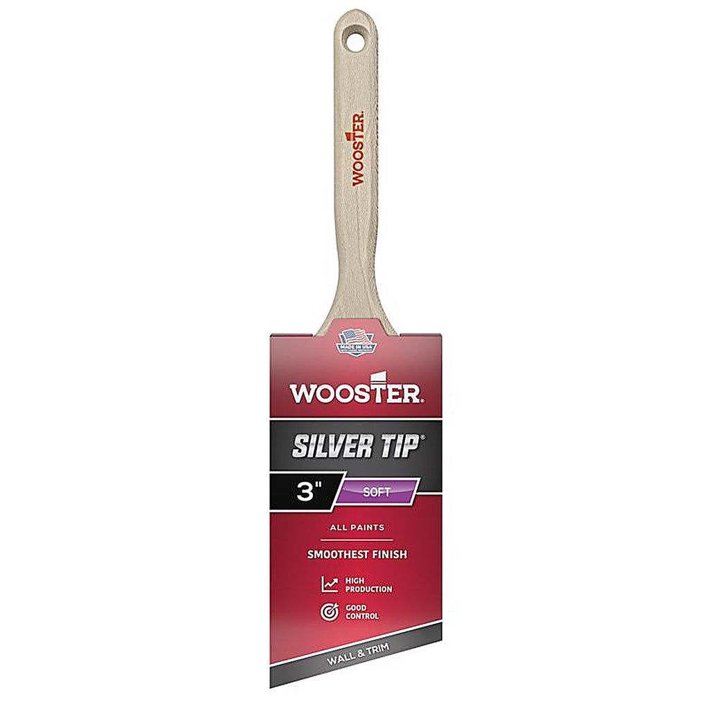 Wooster 5221-3 Silver Tip 3 in. W Angle Paint Brush
