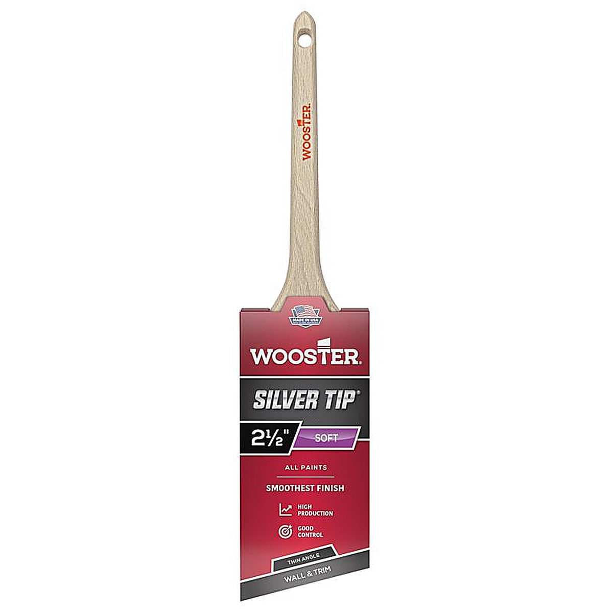 Wooster 5224-2 1/2 Silver Tip 2 1/2 in. W Thin Angle Paint Brush