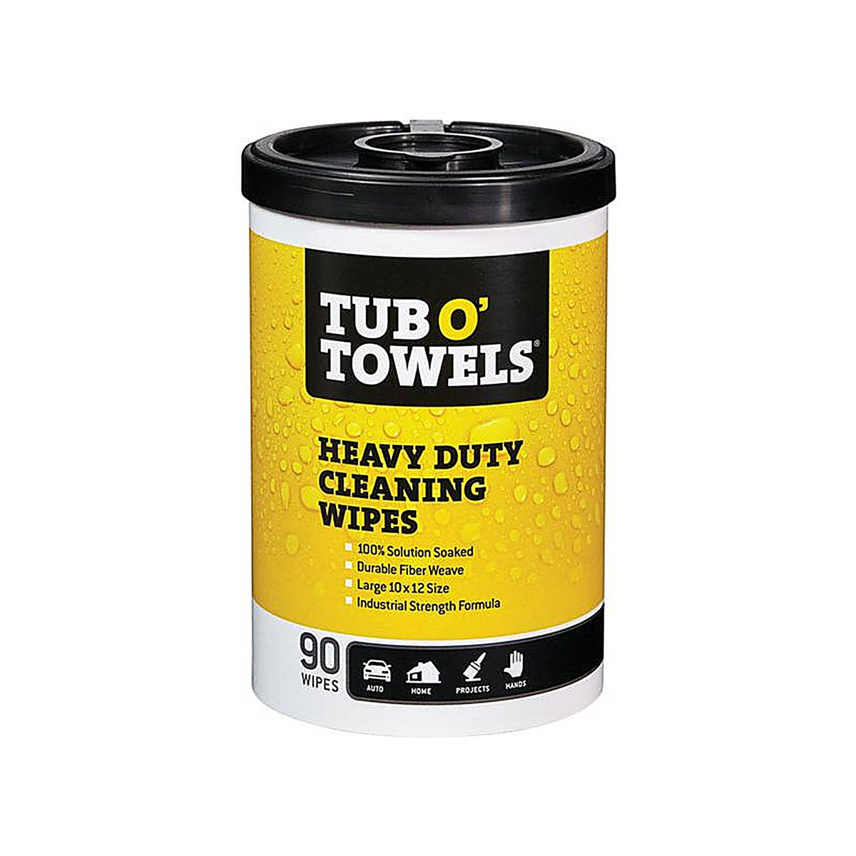Tub O' Towels TW90 Tub O' Towels Heavy Duty Fiber Weave Cleaning Wipes 12 in. W x 10 in. L 90/Pack