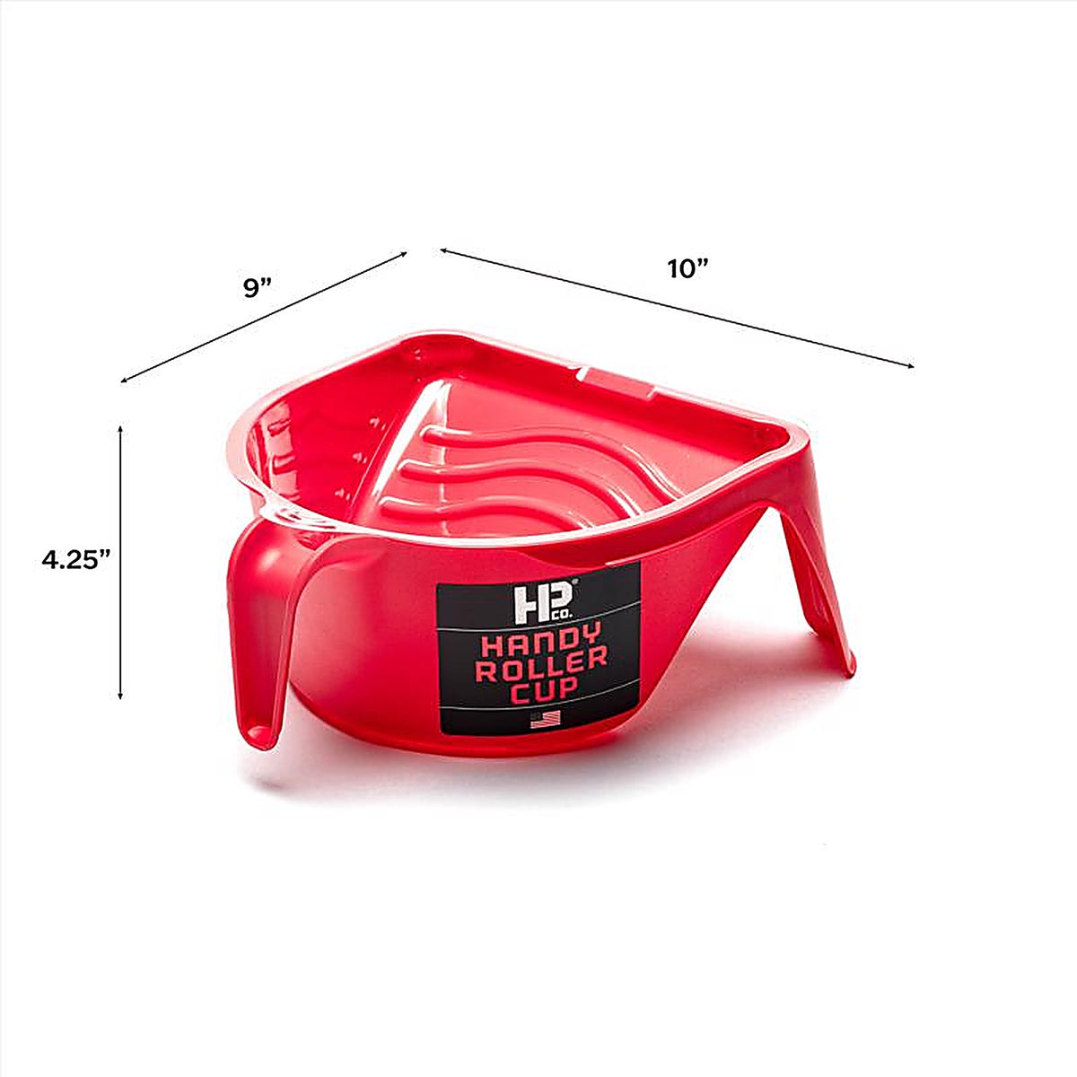 Handy 1600-6 Red 1 pt. Plastic Paint Pail