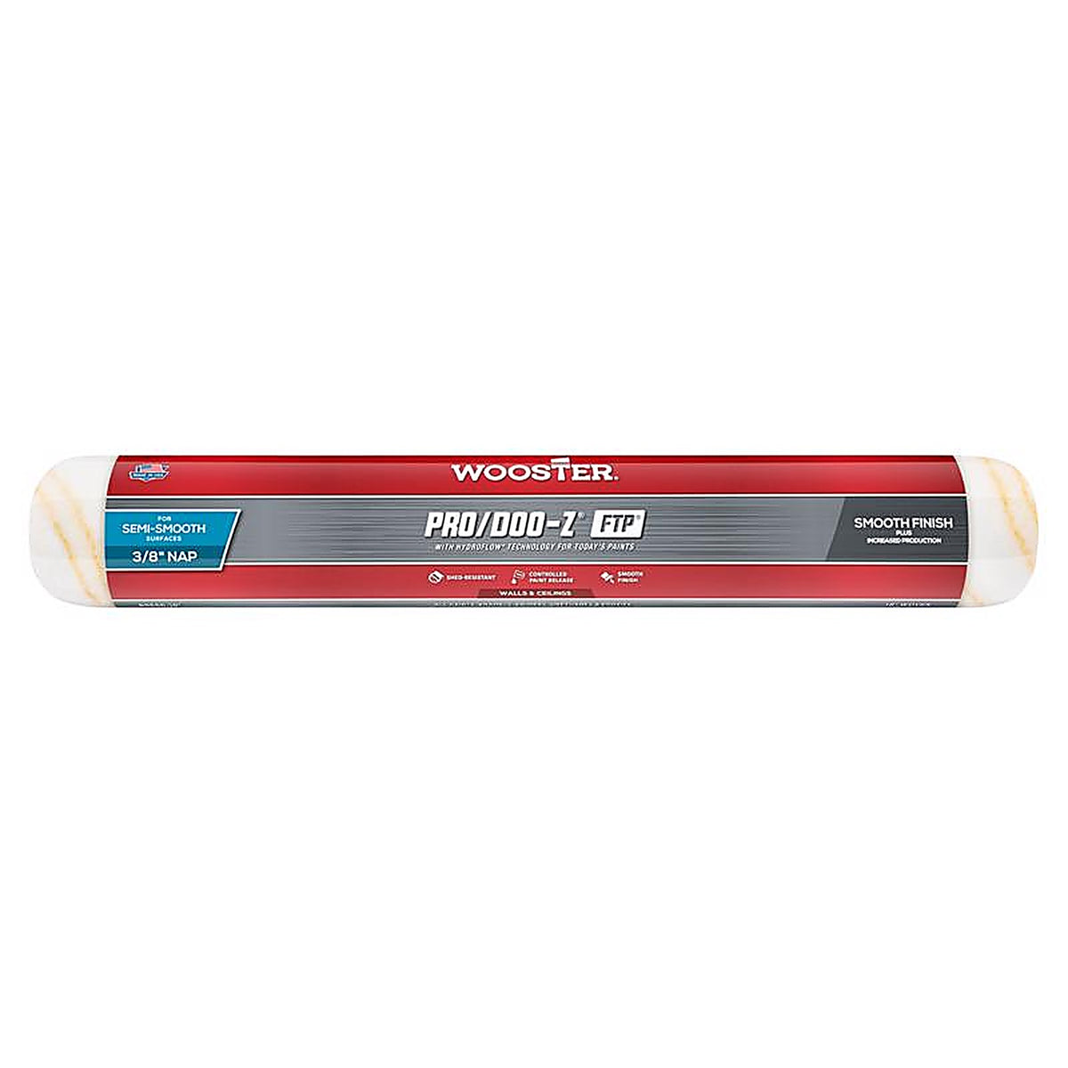 Wooster RR666-18 Pro/Doo-Z FTP Synthetic Blend 18 in. W x 3/8 in. Paint Roller Cover 1/Pack