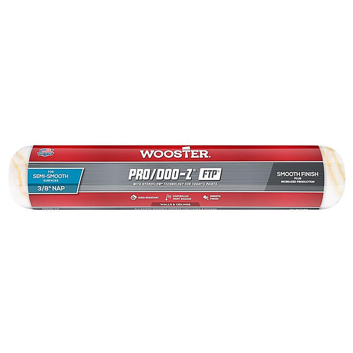 Wooster RR666-14 Pro/Doo-Z FTP Synthetic Blend 14 in. W x 3/8 in. Paint Roller Cover 1/Pack