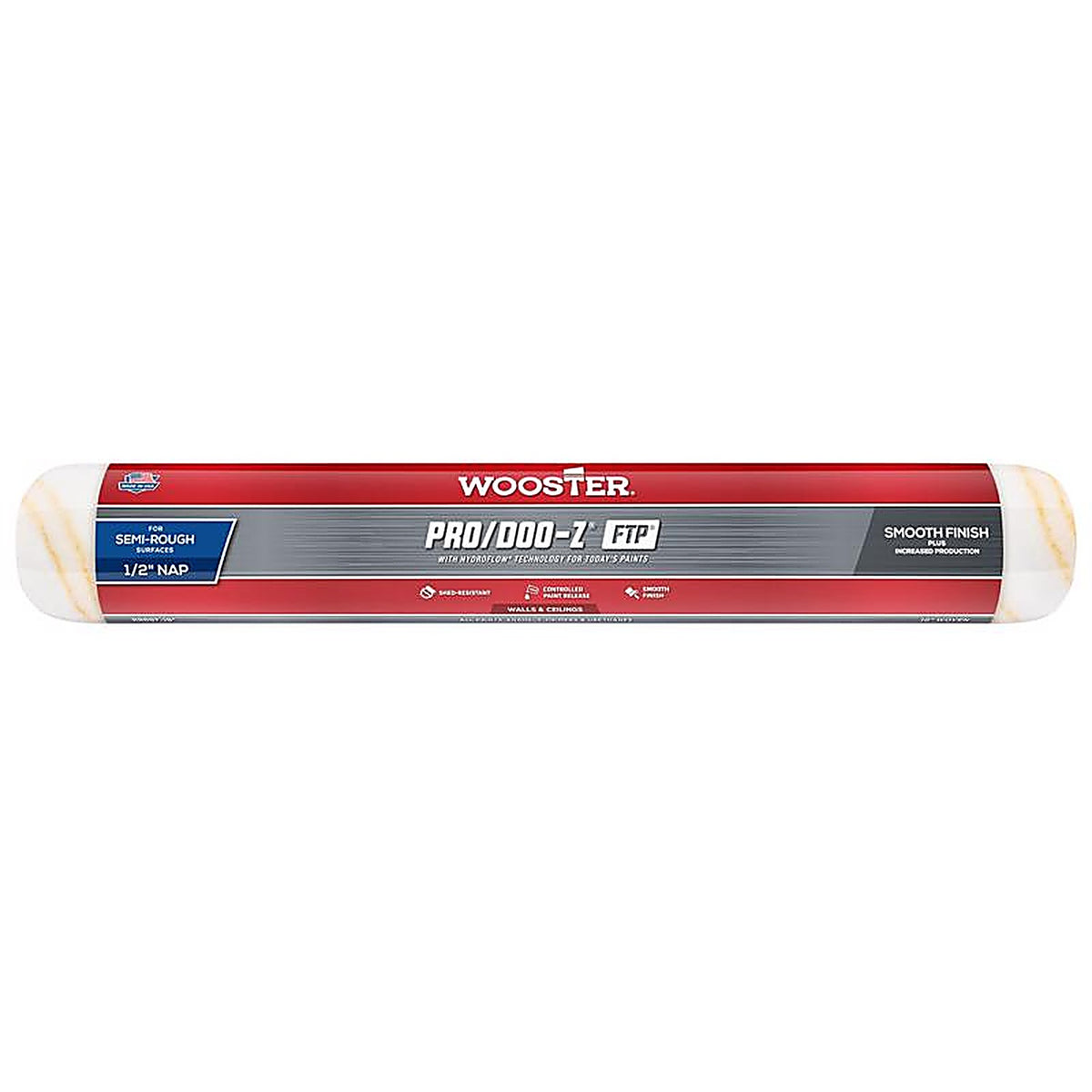 Wooster RR667-18 Pro/Doo-Z FTP Synthetic Blend 18 in. W x 1/2 in. Paint Roller Cover 1/Pack
