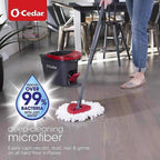 O-Cedar 148473 EasyWring 12 in. W Spin Spin Mop with Bucket