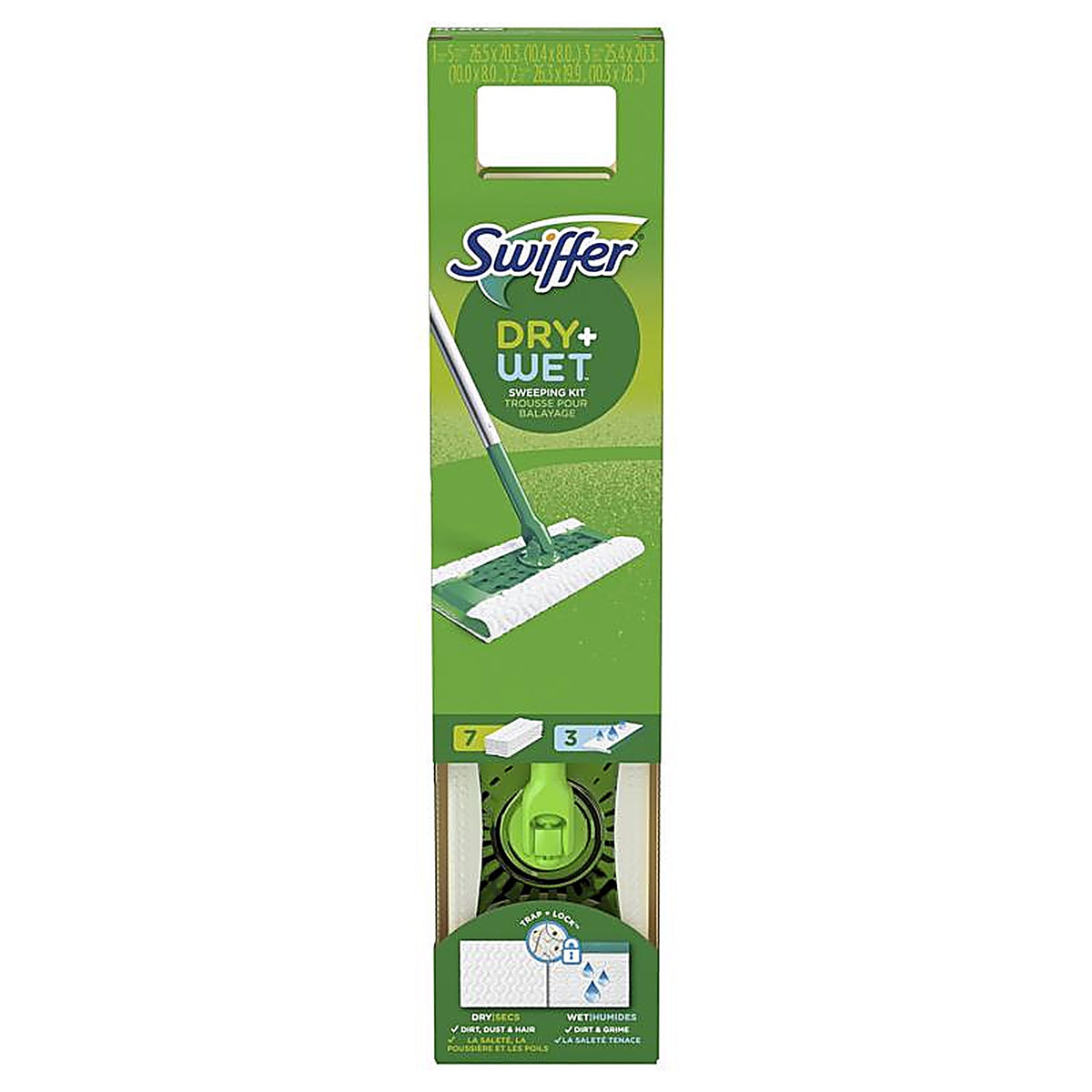 Swiffer 92814 Dry + Wet Bagless Hard Floor Deep Cleaner Standard Green
