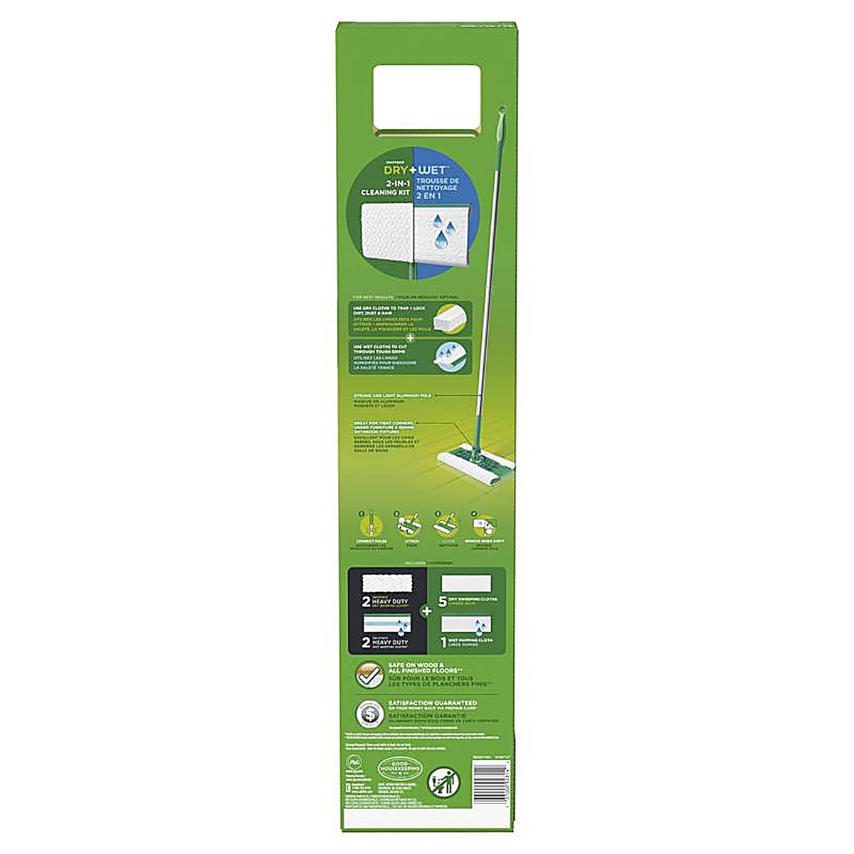 Swiffer 92814 Dry + Wet Bagless Hard Floor Deep Cleaner Standard Green