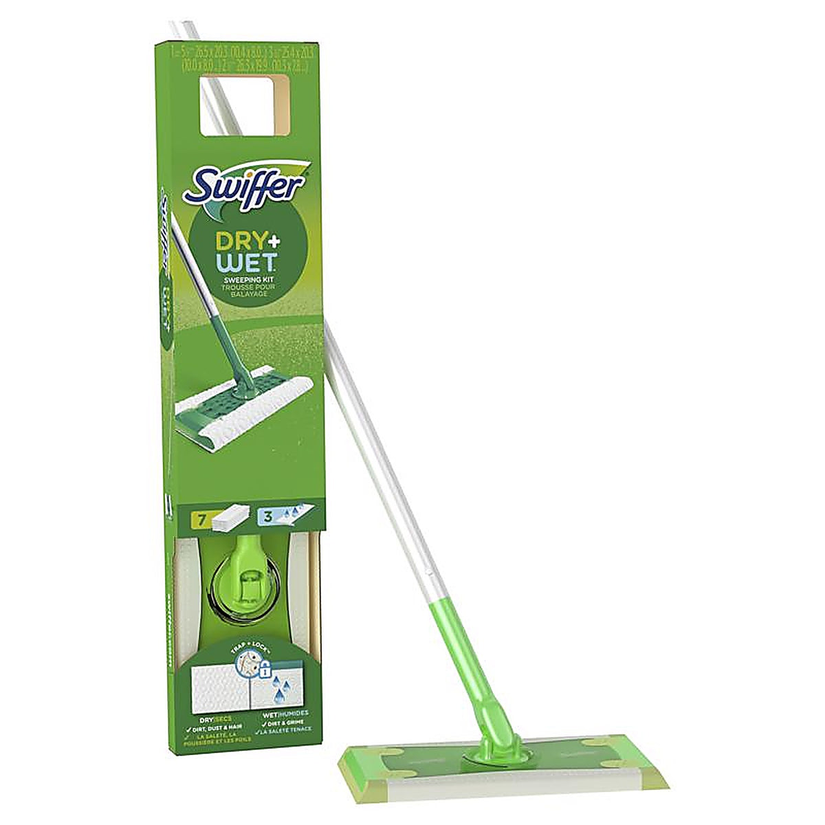Swiffer 92814 Dry + Wet Bagless Hard Floor Deep Cleaner Standard Green