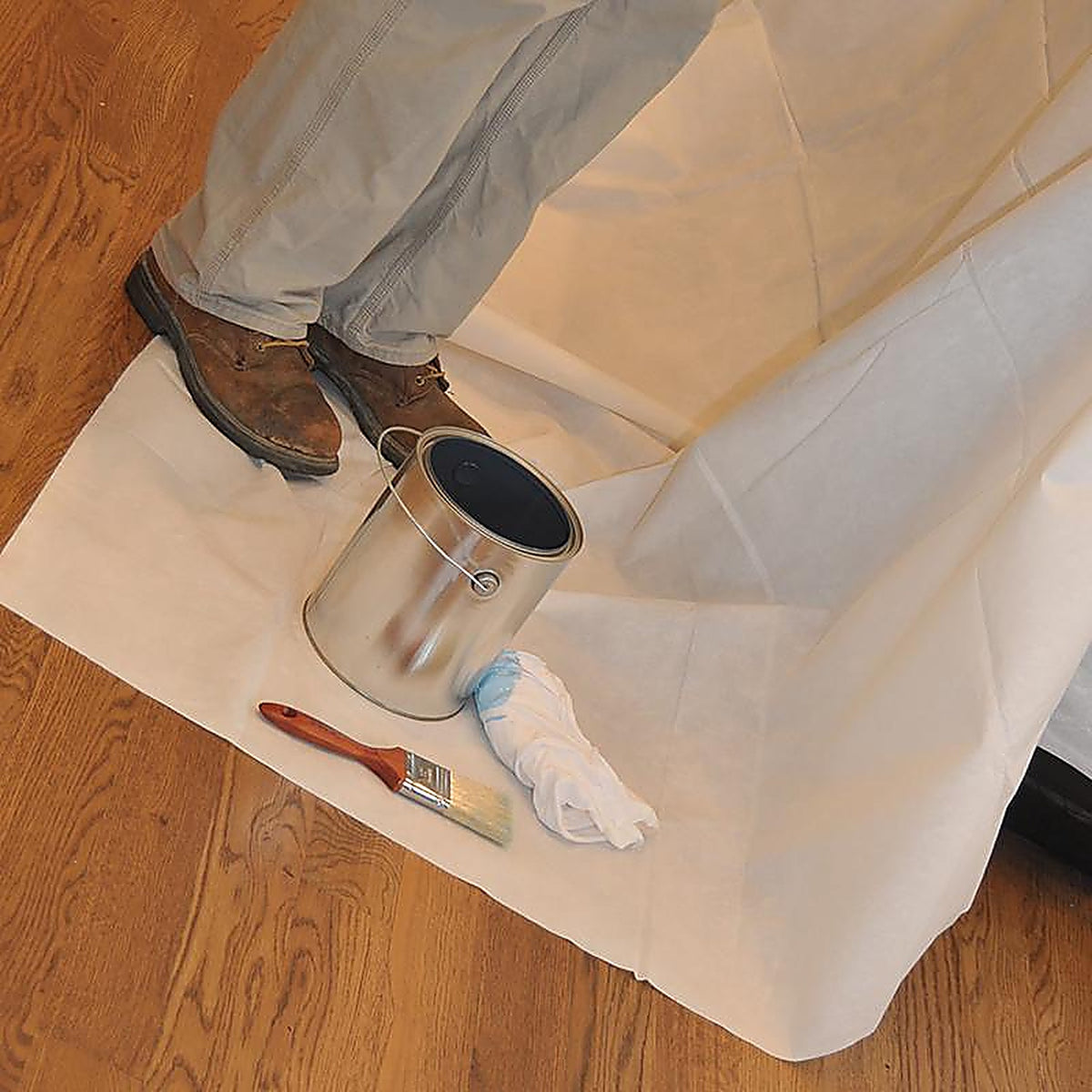 Trimaco 2301 SuperTuff 9 W x 12 ft. L Paper/Poly Drop Cloth 1/Pack