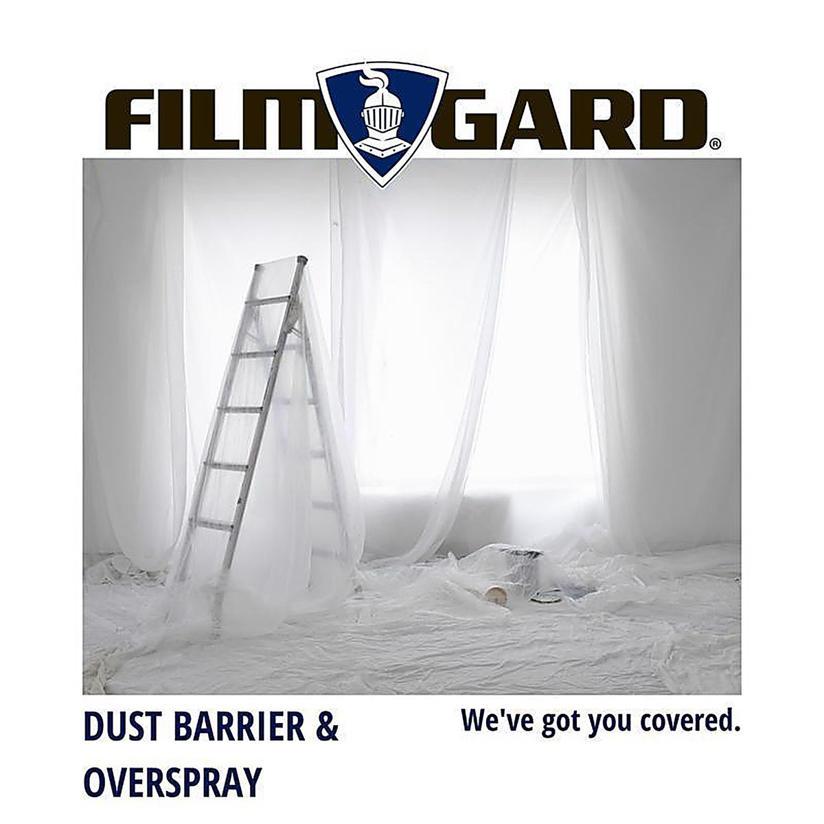 Film-Gard 626236 9 ft. W x 12 ft. L x 2 mil Plastic Drop Cloth 1/Pack