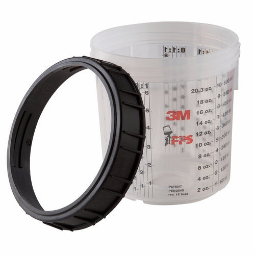 3M 16001 PPS Mixing Cup and Collar, Standard, 20 oz (600 mL)