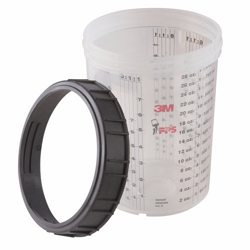3M 16023 PPS Cup and Collar, Large, 28 oz (828 ml)