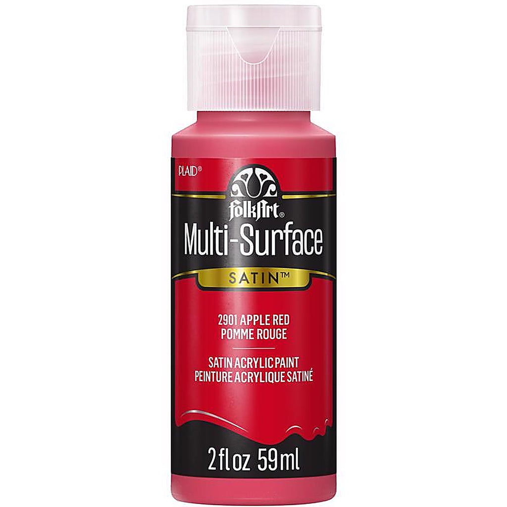 Plaid 2901 FolkArt Satin Apple Red Hobby Paint 2 oz.