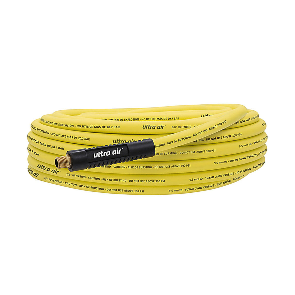 Amflo 575-50A Ultra Air 50 ft. L x 3/8 in. Dia. Rubber/PVC Hybrid Air Hose 300 psi Yellow