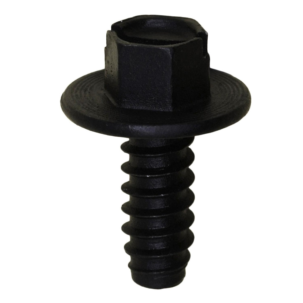 Auveco 16421 Slotted Hex Washer Head License Plate Screw #14 X 5/8" Black
