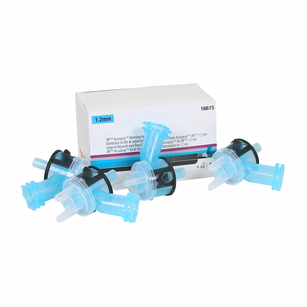 3M 16615 Accuspray Atomizing Head, Blue, 1.2 mm, 4 atomizing heads per kit 60455080998