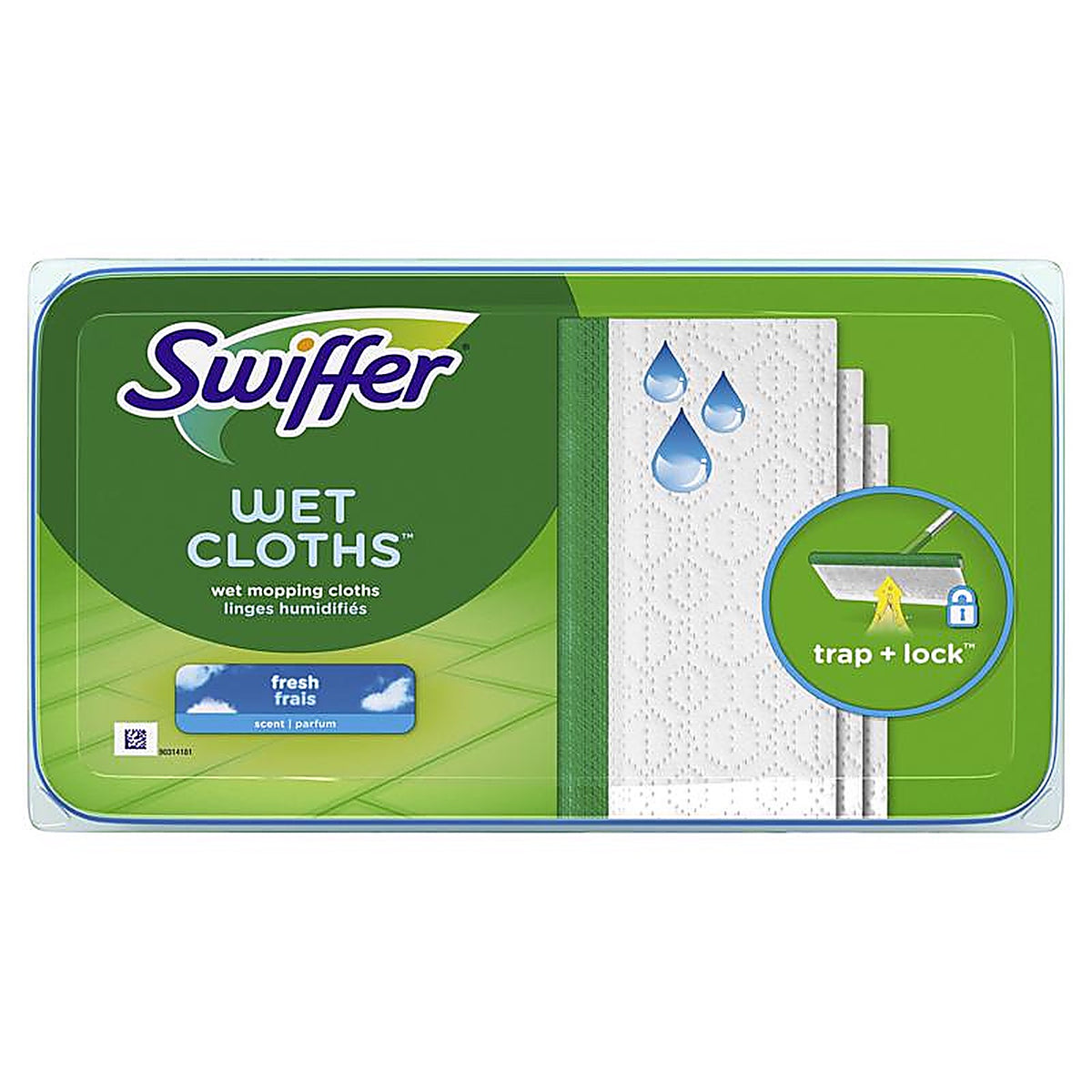 Swiffer 37000351559 Wet Clean Fresh Scent Floor Cleaner Refill Wipes 24/Pack