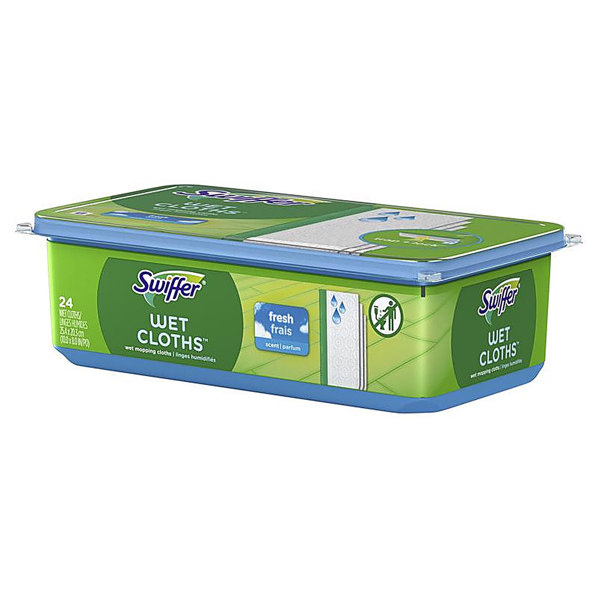 Swiffer 37000351559 Wet Clean Fresh Scent Floor Cleaner Refill Wipes 24/Pack