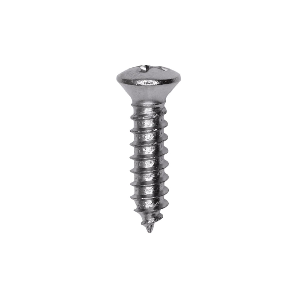 Auveco 1717 Phillips Oval Head Tapping Screw #8 Head 10 x 3/4" Chrome