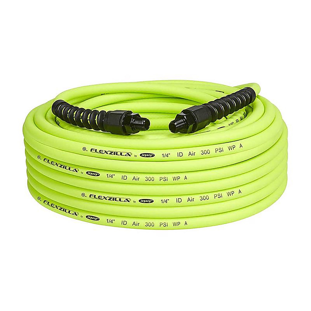 Flexzilla HFZP14100YW2 Pro 100 ft. L x 1/4 in. Dia. Hybrid Polymer Air Hose 300 psi Zilla Green