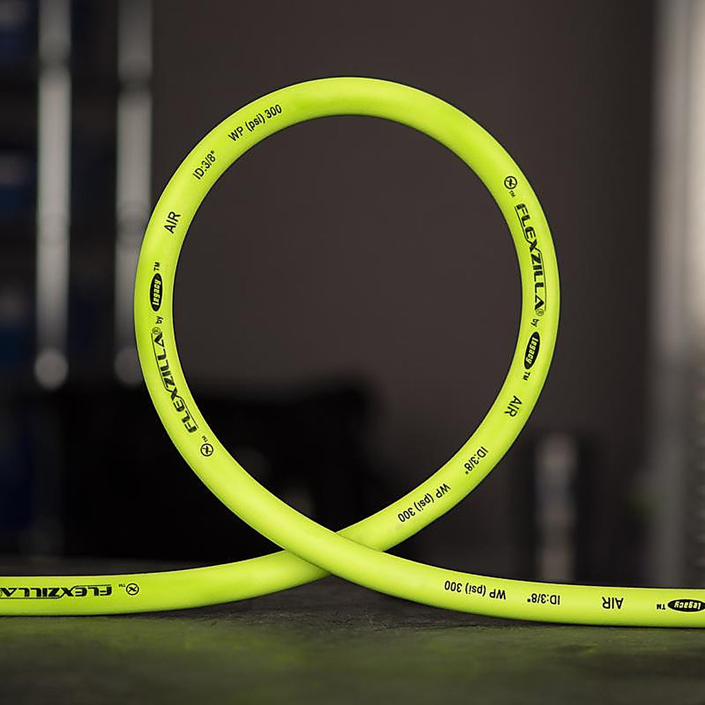 Flexzilla HFZP14100YW2 Pro 100 ft. L x 1/4 in. Dia. Hybrid Polymer Air Hose 300 psi Zilla Green