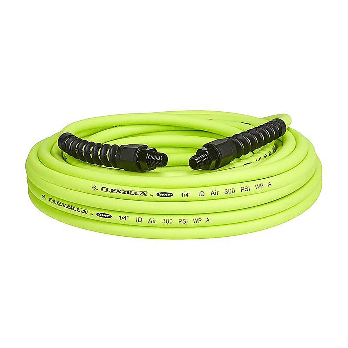Flexzilla HFZP1450YW2 Pro 50 ft. L x 1/4 in. Dia. Hybrid Polymer Air Hose 300 psi Zilla Green