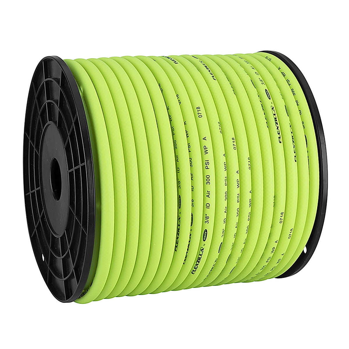 Flexzilla HFZ38250YW Pro 250 ft. L x 3/8 in. Dia. Hybrid Polymer Air Hose 300 psi Zilla Green