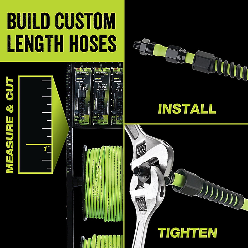 Flexzilla HFZ14250YW Pro 250 ft. L x 1/4 in. Dia. Hybrid Polymer Air Hose 300 psi Zilla Green