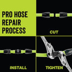 Flexzilla HFZ14250YW Pro 250 ft. L x 1/4 in. Dia. Hybrid Polymer Air Hose 300 psi Zilla Green