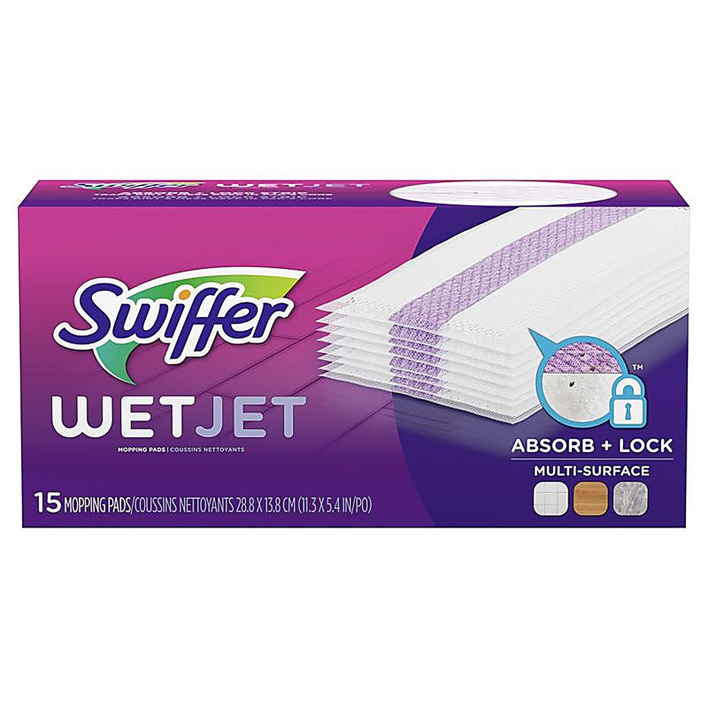 Swiffer 99042 11.3 in. W x 5.4 in. L Wet Cloth Mop Pad 15/Pack