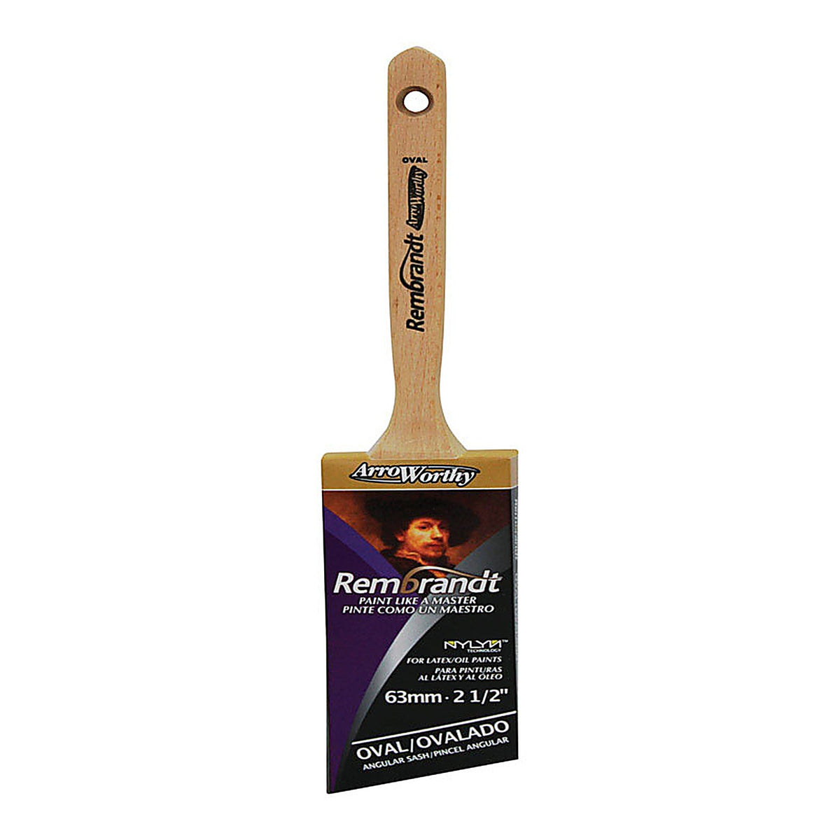 Arroworthy 6420 2-1/2 Rembrandt 2-1/2 in. W Semi-Oval Angle Paint Brush