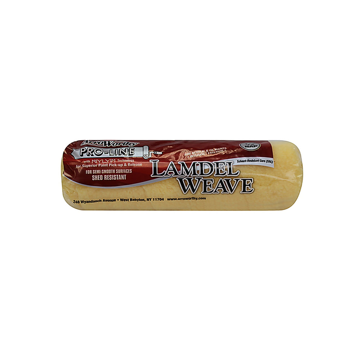Arroworthy 9FLD4 Pro-Line Lamdel Weave Polyester 9 in. W x 1/2 in. Paint Roller Cover 1/Pack