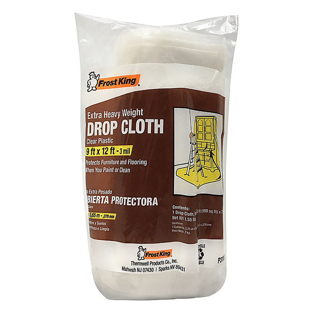 Frost King P311R 9 ft. W x 12 ft. L x 3 mil Plastic Drop Cloth 1/Pack