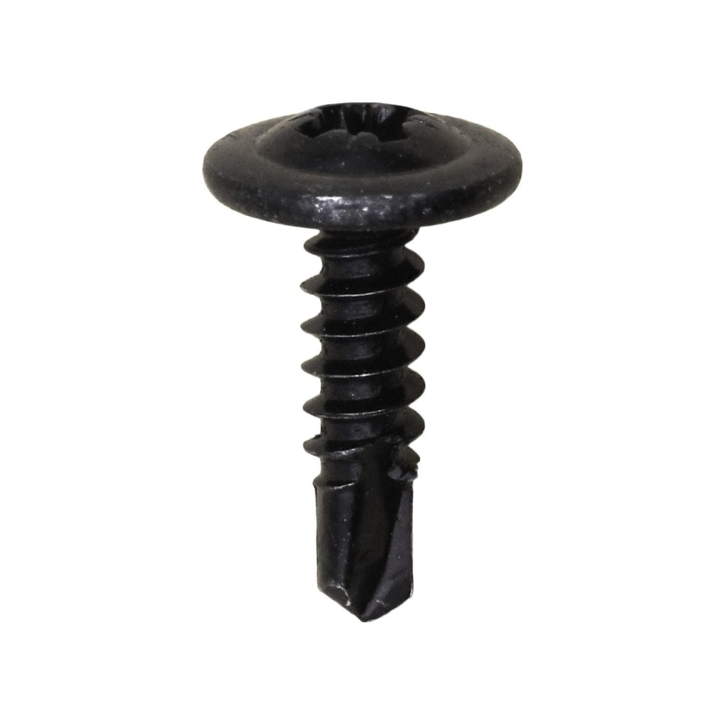 Auveco 18817 Posi-Drive Round Washer Head Teks Tapping Screw M4.2 x 16mm Black Zinc