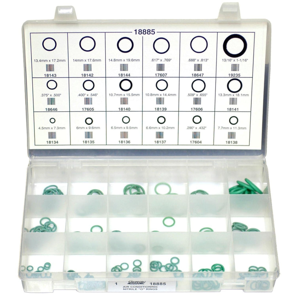 Auveco 18885 Nitrile Air Conditioner O-Ring Kit. Assortment