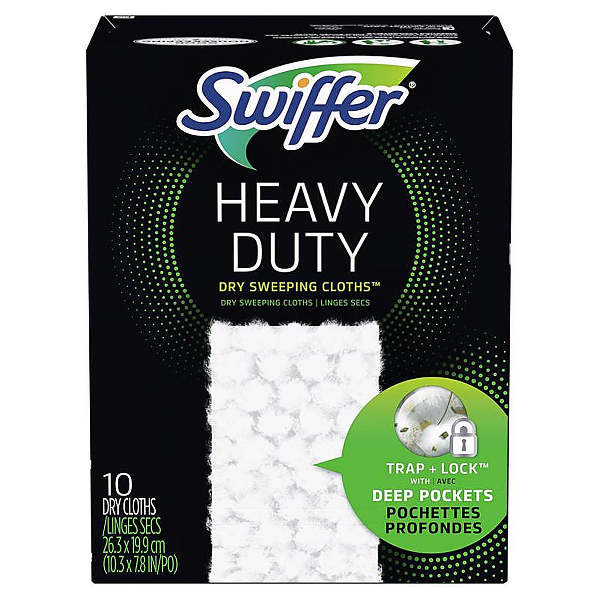 Swiffer 77136 11 in. W x 8.5 in. L Dry Cloth Mop Pad 10/Pack