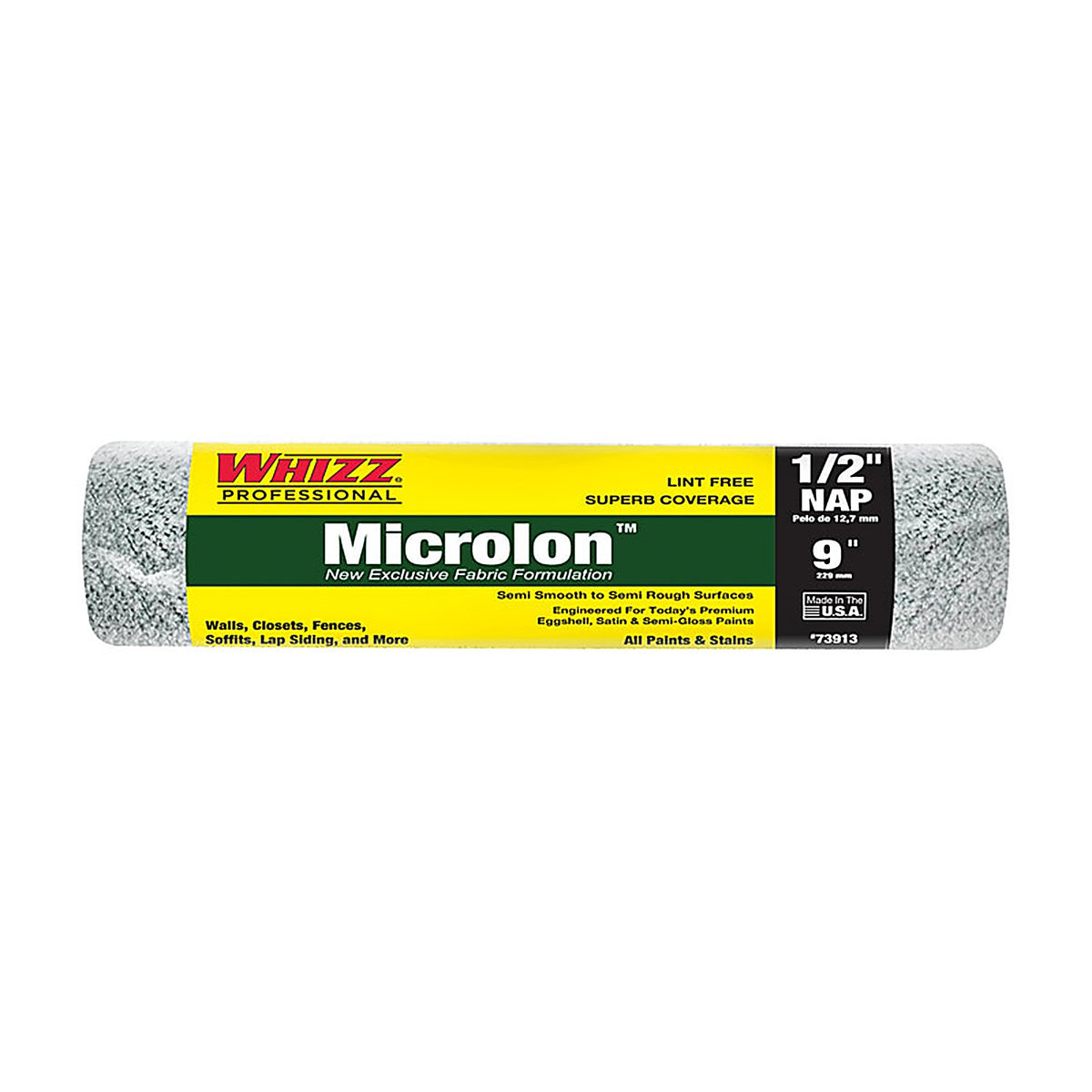 Whizz 73913 Microlon 9 in. W x 1/2 in. Cage Paint Roller Cover 1/Pack