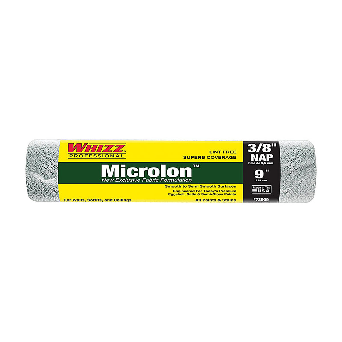 Whizz 73909 Microlon 9 in. W x 3/8 in. Cage Paint Roller Cover 1/Pack