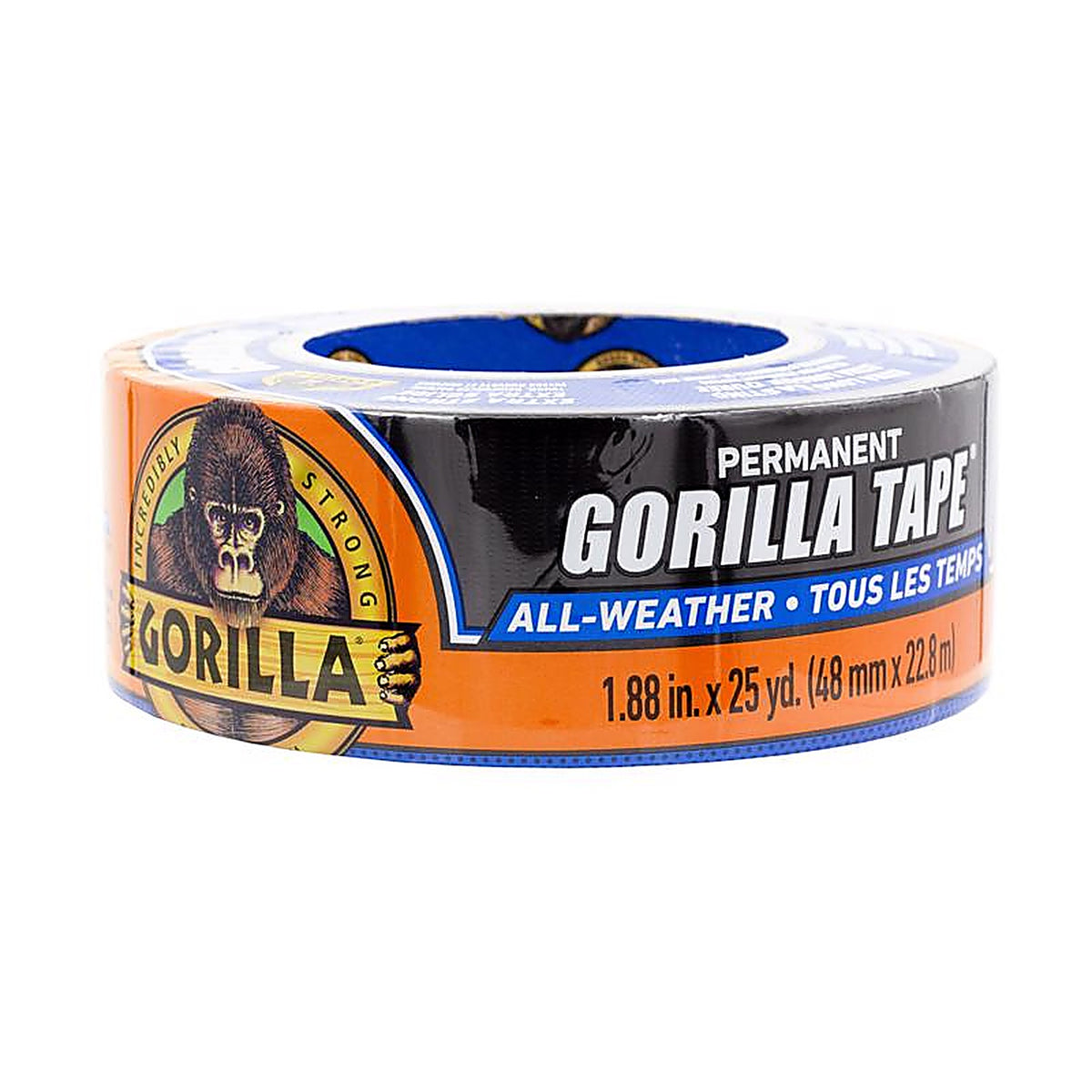 Gorilla 6009002 1.88 in. W x 25 yd. L Black Duct Tape