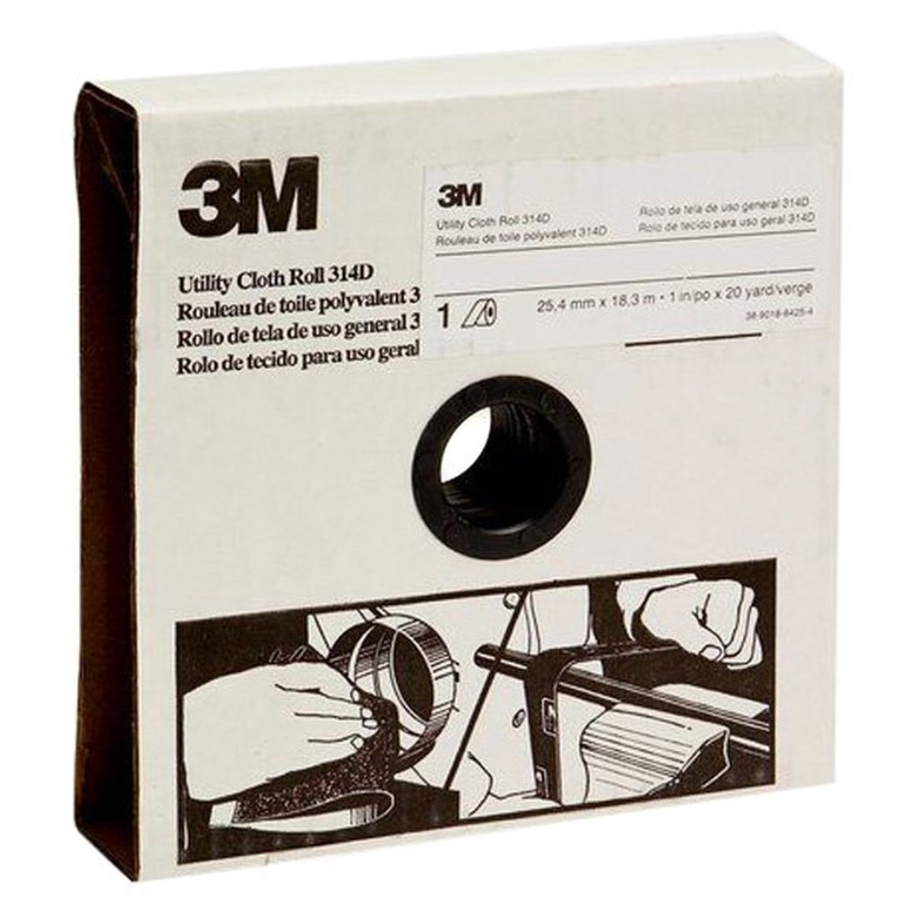 3M 19798 Utility Cloth Roll 314D, 1-1/2 in x 20 yard, P180 Grit
